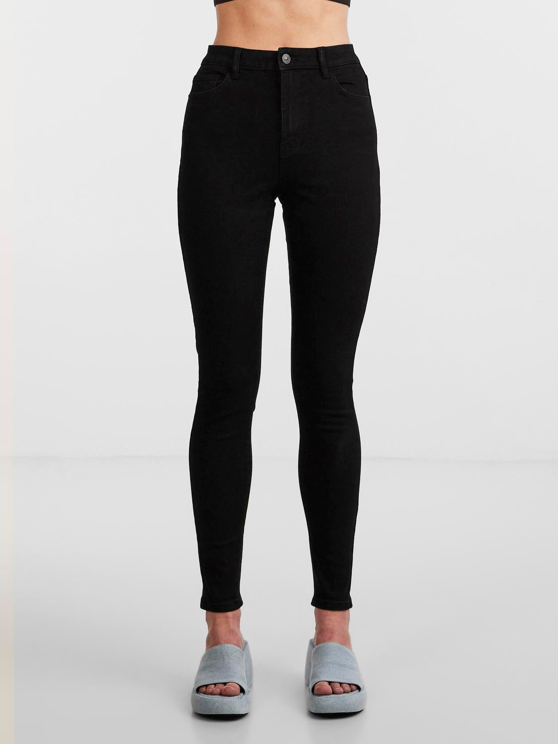 PCDANA HW Jeans - Black Denim